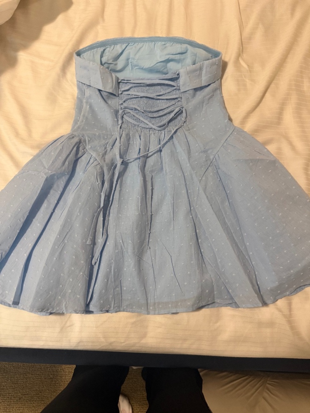 Hello Molly Entrance of Dreams Strapless Mini Dress Blue